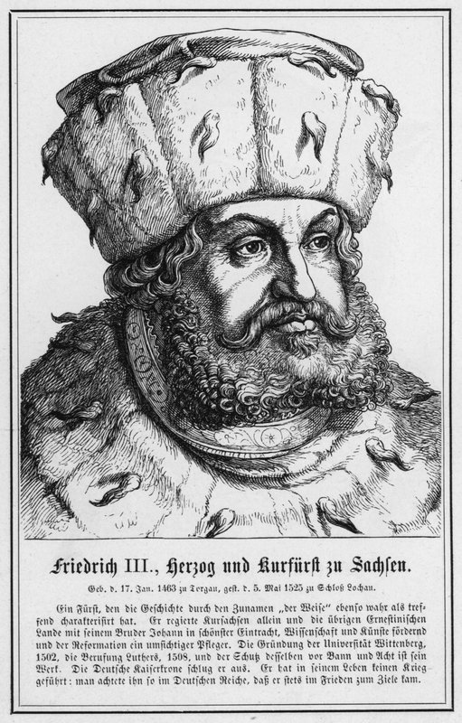 Frederico III, Duque e Eleitor da Saxônia (gravura) de German School
