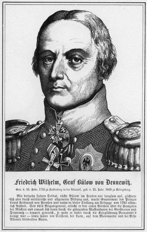 Friedrich Wilhelm, Conde Bulow de Dennewik (gravura) de German School