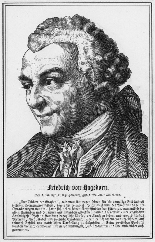 Friedrich von Hagedorn (gravura) de German School