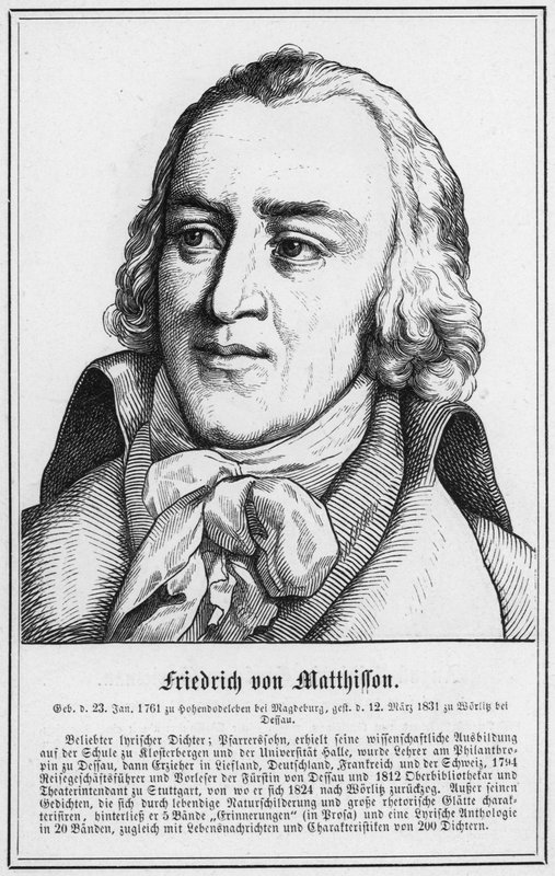 Friedrich von Matthisson (gravura) de German School