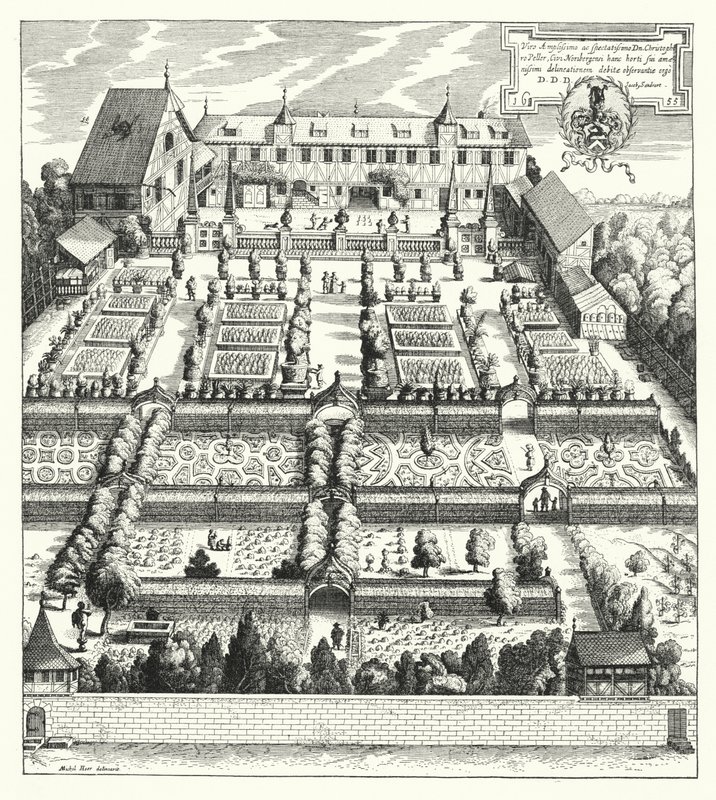 Jardim de Christoph Peller em Nuremberga de German School