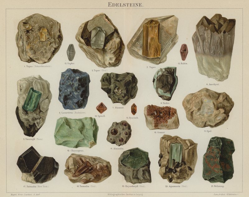 Pedras preciosas (cor litho) de German School