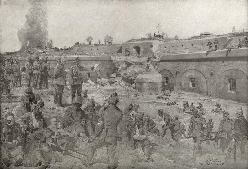 General Field Marshall von Mackensen visitando Augenfort de Przemysl de German School