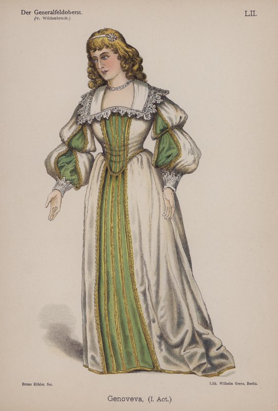 Genoveva, de Der Generalfeldoberst de Ernst von Wildenbruch (cor litho) de German School