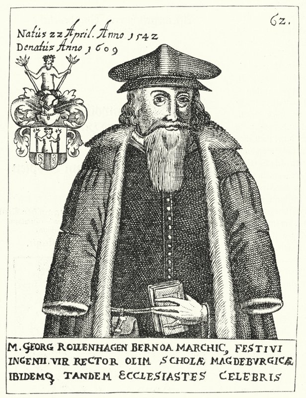 Georg Rollenhagen, dramaturgo alemão (gravura) de German School