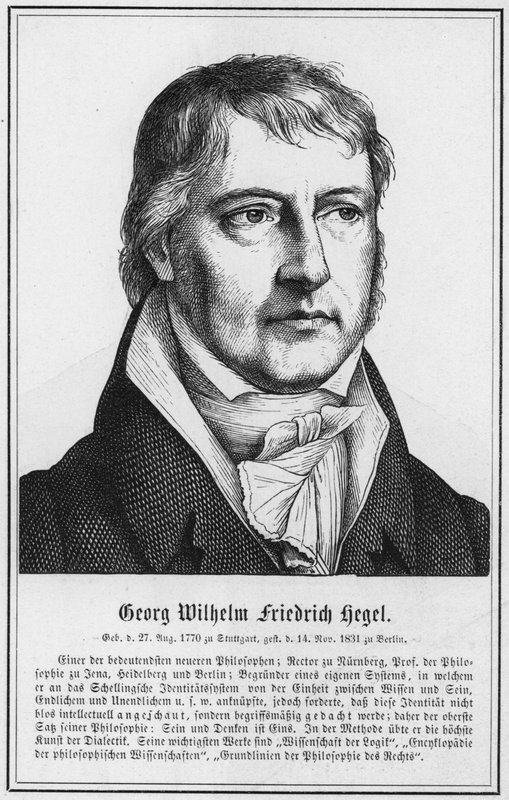 Georg Wilhelm Friedrich Hegel (gravura) de German School