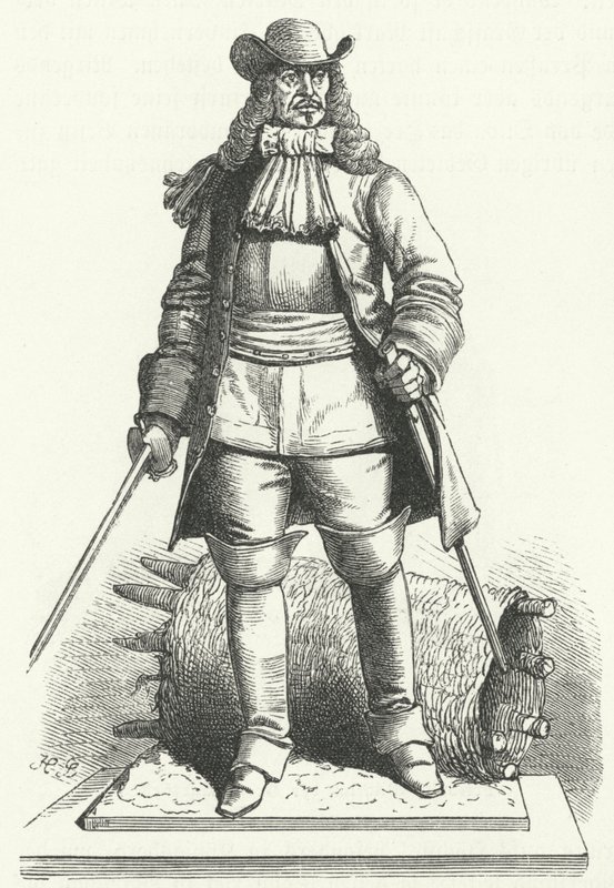 Georg von Derfflinger, marechal de campo alemão no exército de Brandenburg-Prússia (gravura) de German School