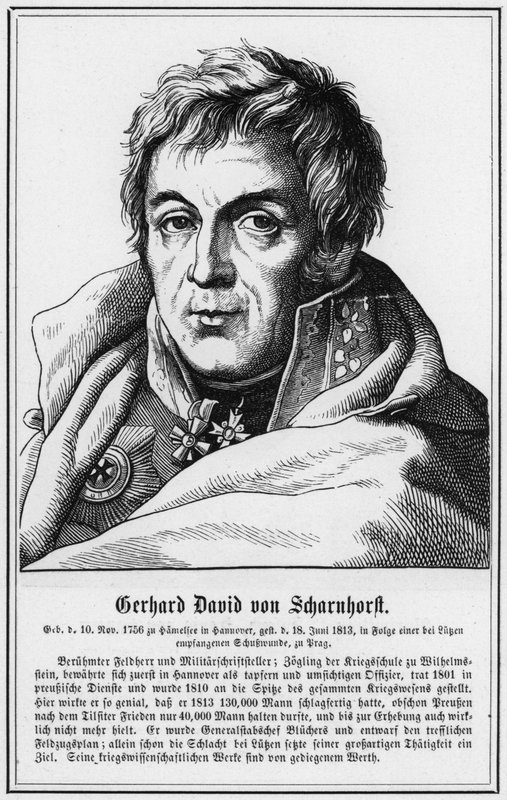 Gerhard David von Scharnhorst (gravura) de German School