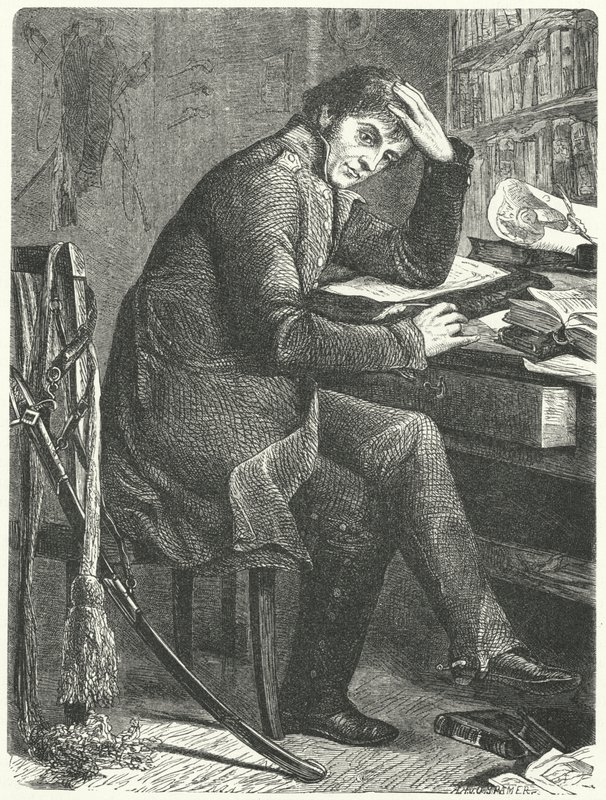 Gerhard von Scharnhorst, general alemão e reformador do exército prussiano (gravura) de German School