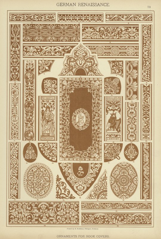 Renascença Alemã, Ornamentos para Capas de Livros (cor litho) de German School