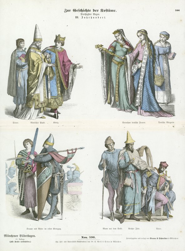 Trajes alemães, século 12 de German School