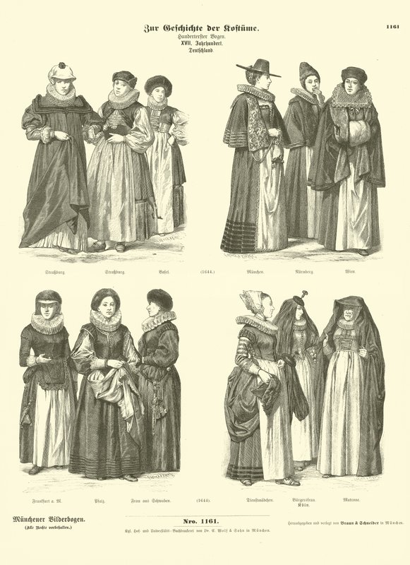Trajes alemães, do século 17 de German School