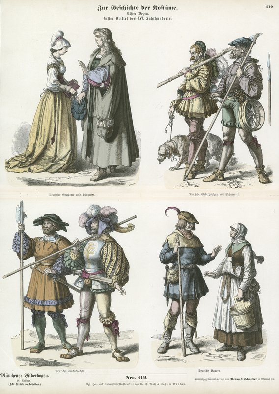 Trajes alemães, início do século XVI de German School