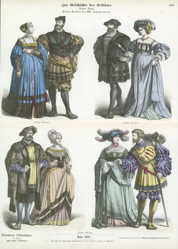 Trajes alemães, início do século XVI de German School