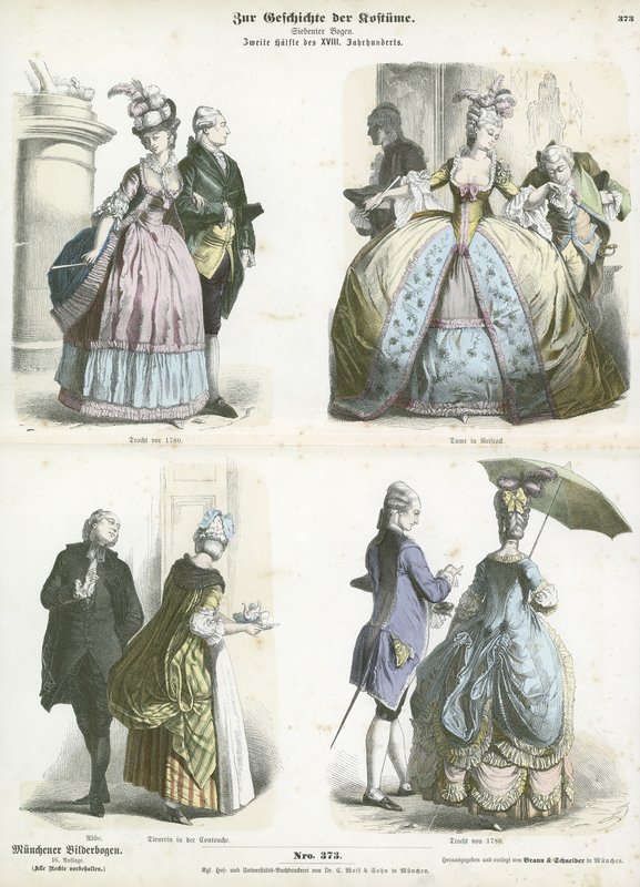 Trajes alemães, segunda metade do século XVIII de German School