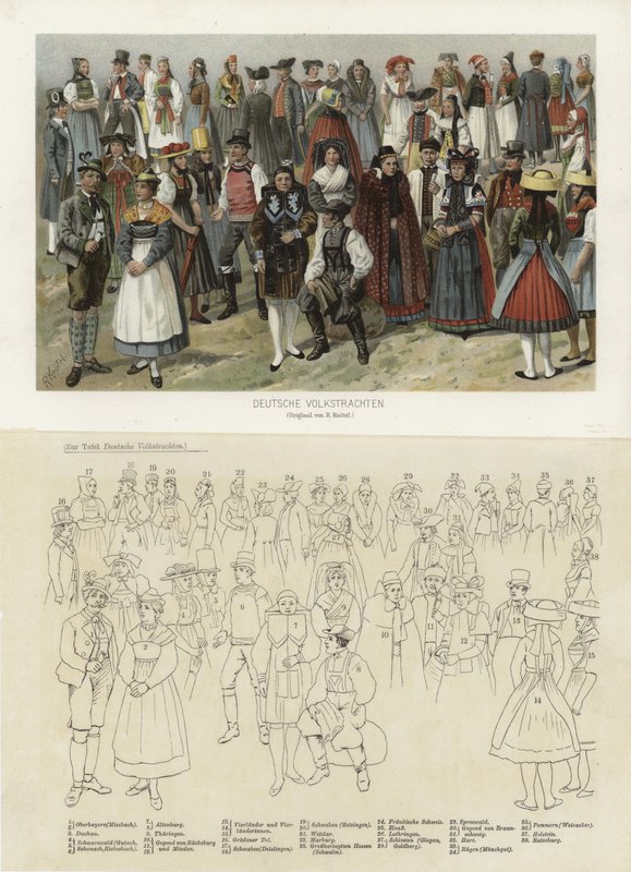 Trajes folclóricos alemães de German School