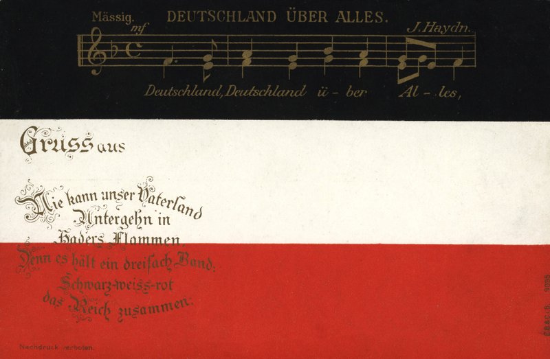 Hino nacional alemão (cor litho) de German School