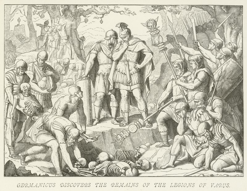 Germanicus descobre os restos das legiões de Varus de German School