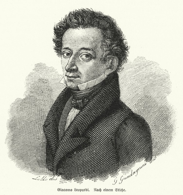 Giacomo Leopardi, filósofo italiano, poeta e filólogo de German School