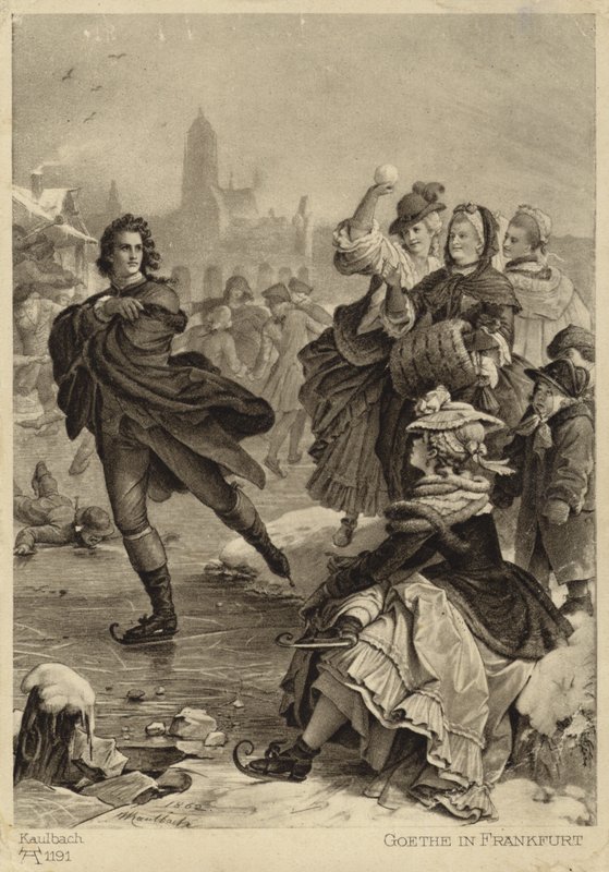 Goethe em Frankfurt (litografia) de German School