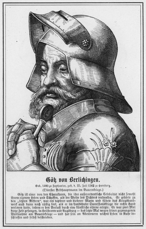 Gok von Berlichingen (gravura) de German School