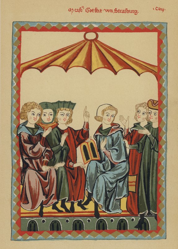 Gottfried von Strassburg, autor alemão medieval do romance cortês Tristan de German School