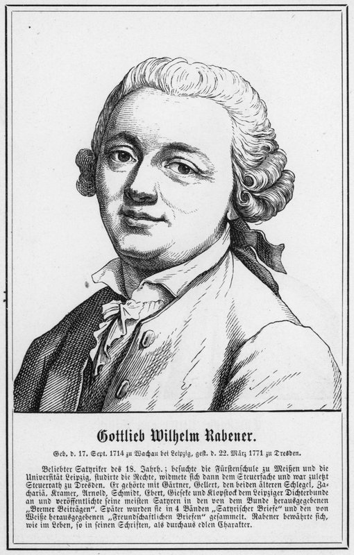 Gottlieb Wilhelm Rabener (gravura) de German School