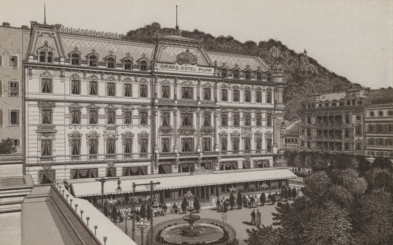 Grand Hotel Pupp (litho) de German School