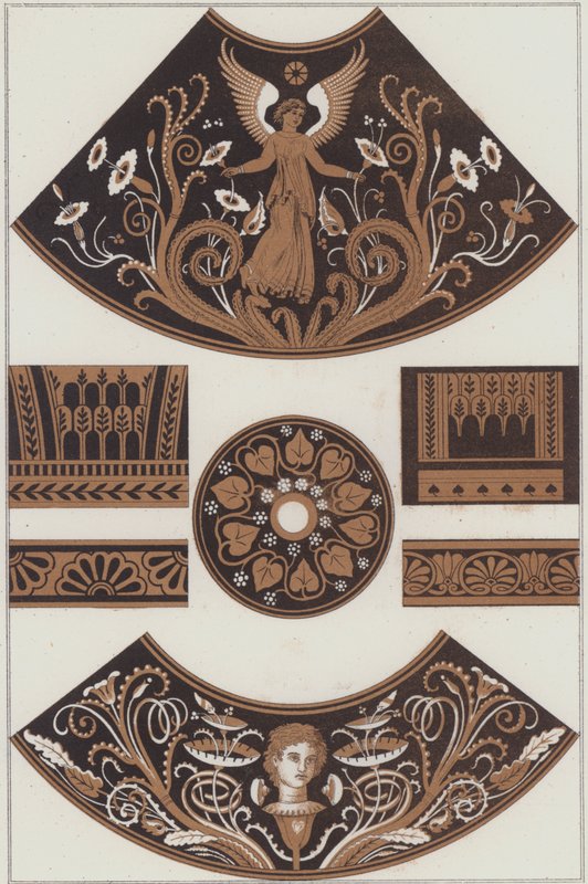 Pintura em cerâmica grega (cor litho) de German School