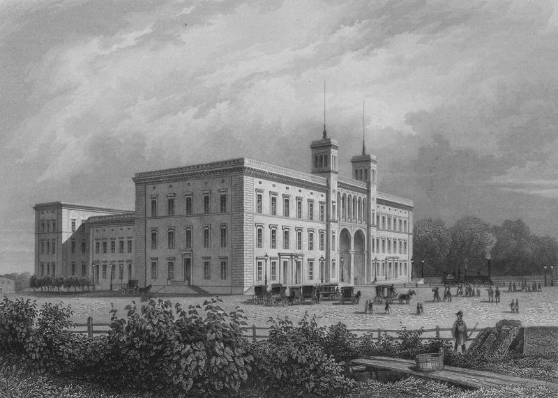 Estação de Hamburgo, Berlim (gravação em aço) de German School