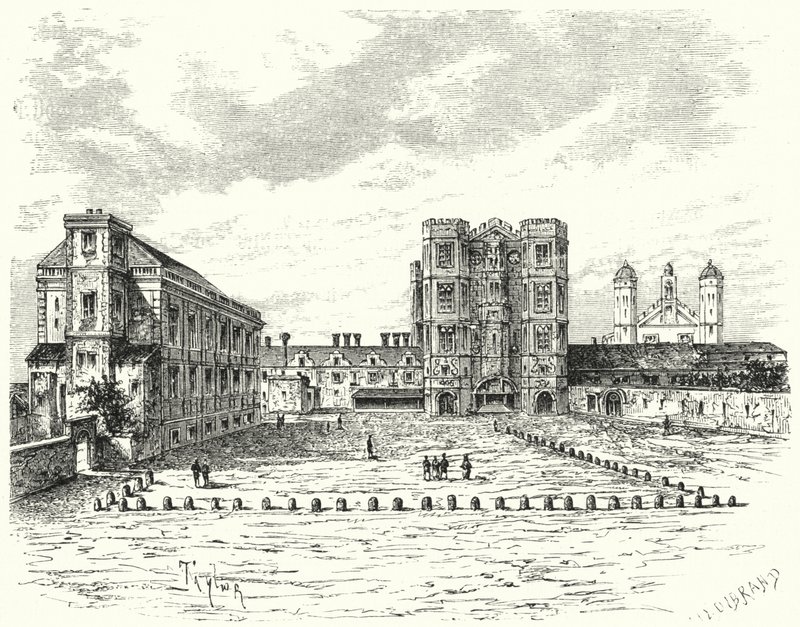Hampton Court Palace, Richmond upon Thames (gravura) de German School