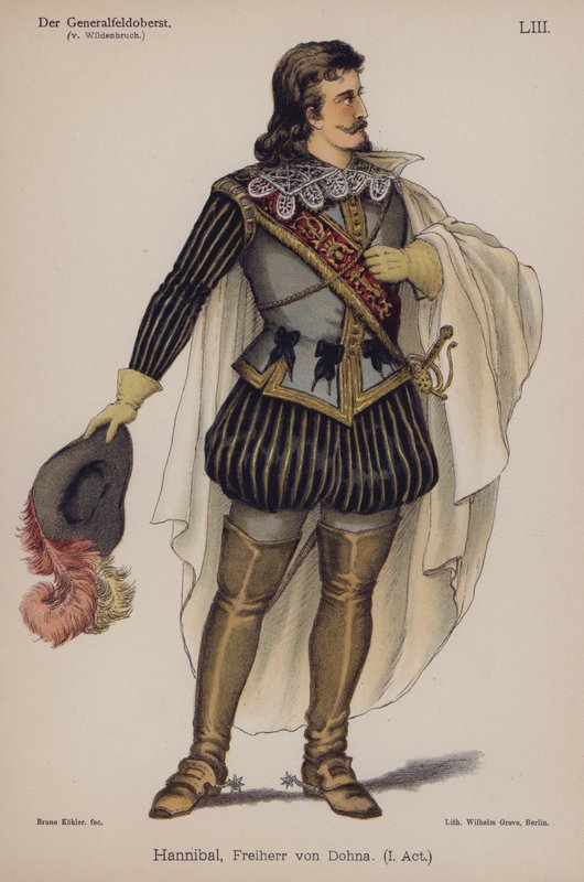 Hannibal, Barão von Dohna, de Der Generalfeldoberst de Ernst von Wildenbruch (cor litho) de German School