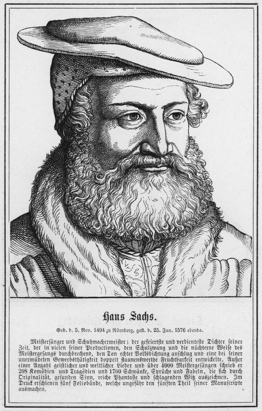 Hans Sachs (gravura) de German School