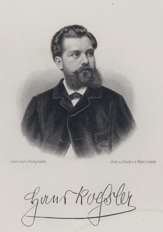Hans von Koessler, alemão, compositor, maestro e professor de música (gravura) de German School