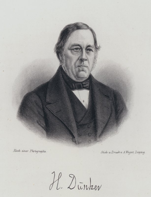 Heinrich Duentzer, filólogo e historiador literário alemão (gravura) de German School