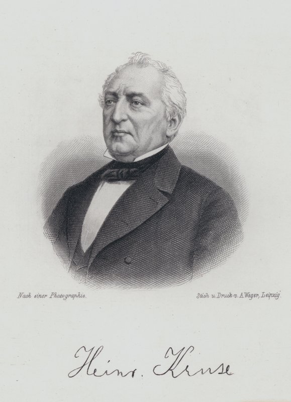 Heinrich Kruse, dramaturgo e publicitário alemão (gravura) de German School