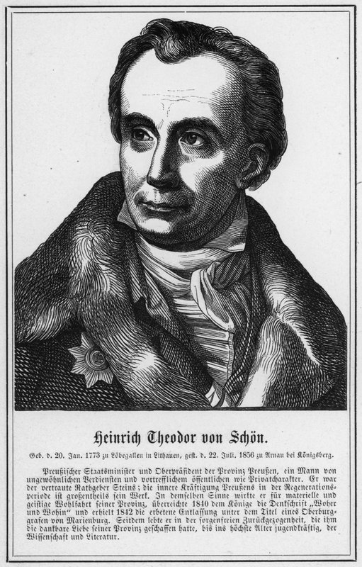 Heinrich Theodor von Schon (gravura) de German School