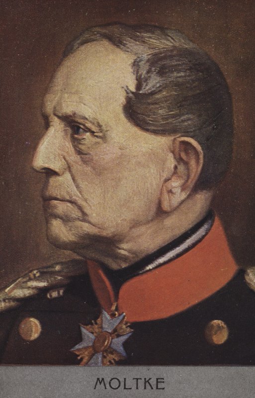 Helmuth von Moltke, o Ancião, Marechal de Campo Alemão (cor litho) de German School
