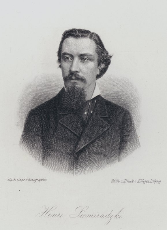 Henryk Siemiradzki, artista polaco (gravura) de German School