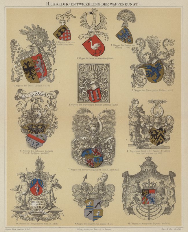 Heráldica (cor litho) de German School