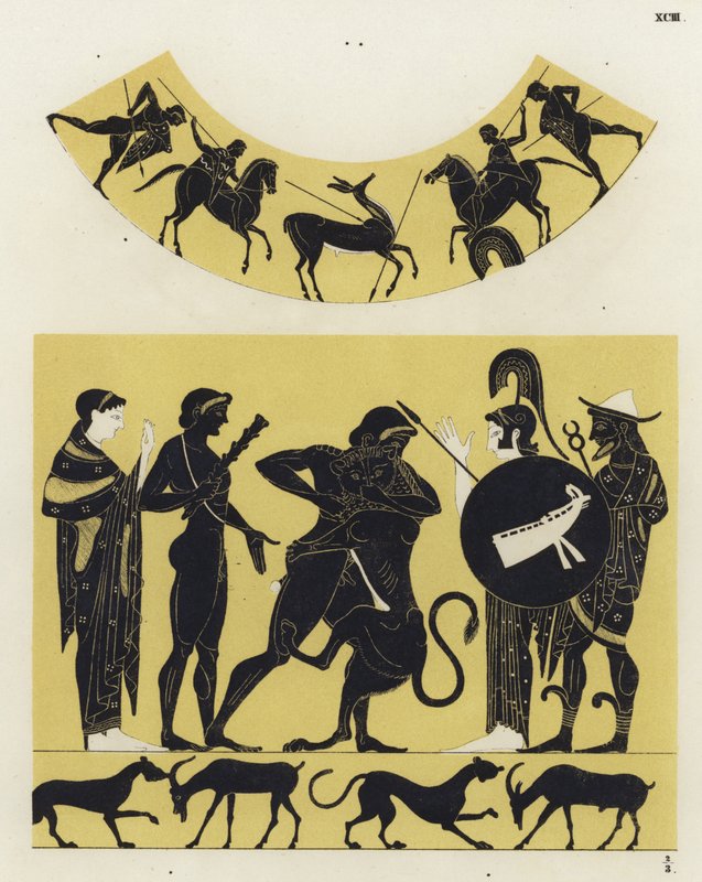 Hércules lutando contra o leão de Nemean de German School