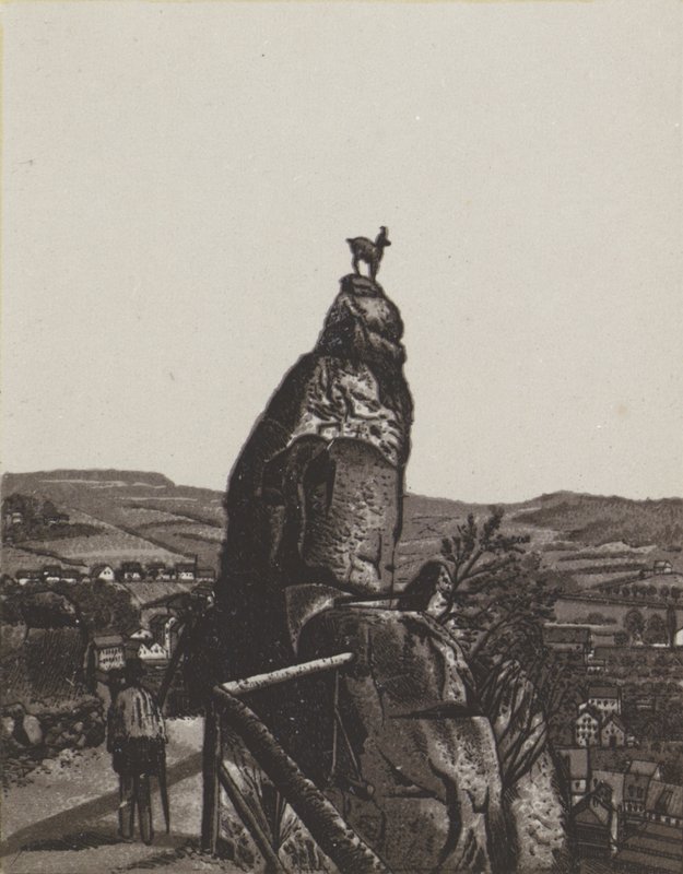 Hirschensprung (litho) de German School