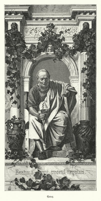 Horace, poeta romano (gravura) de German School