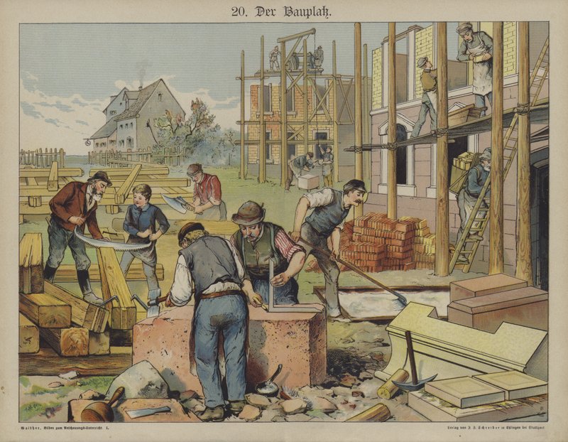 Construção da casa (cor litho) de German School