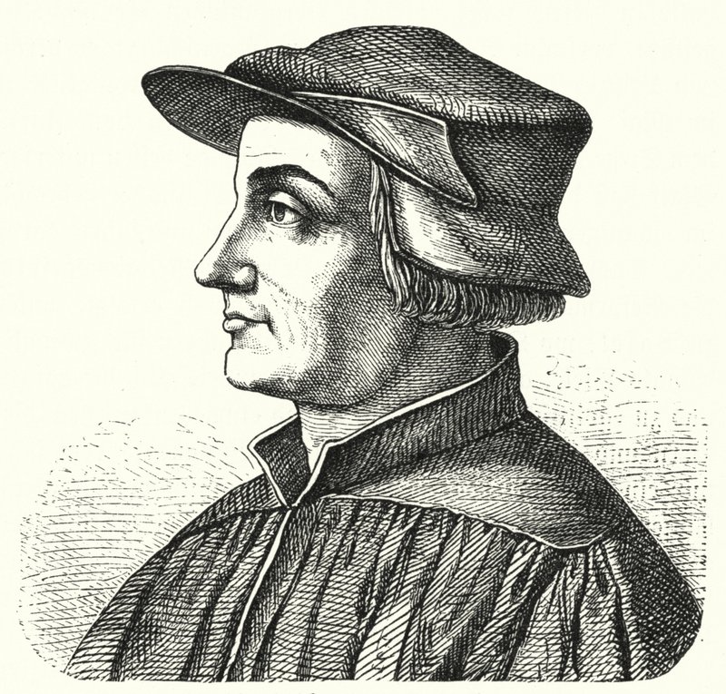 Huldrych Zwingli, figura principal da Reforma na Suíça (gravura) de German School