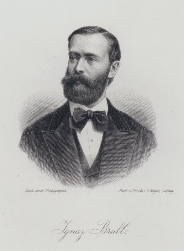 Ignaz Brull, pianista e compositor austríaco nascido na Morávia (gravura) de German School
