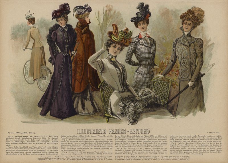 Ilustração para Illustrirte Frauen-Zeitung (cor litho) de German School
