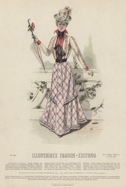 Ilustração para Illustrirte Frauen-Zeitung (cor litho) de German School