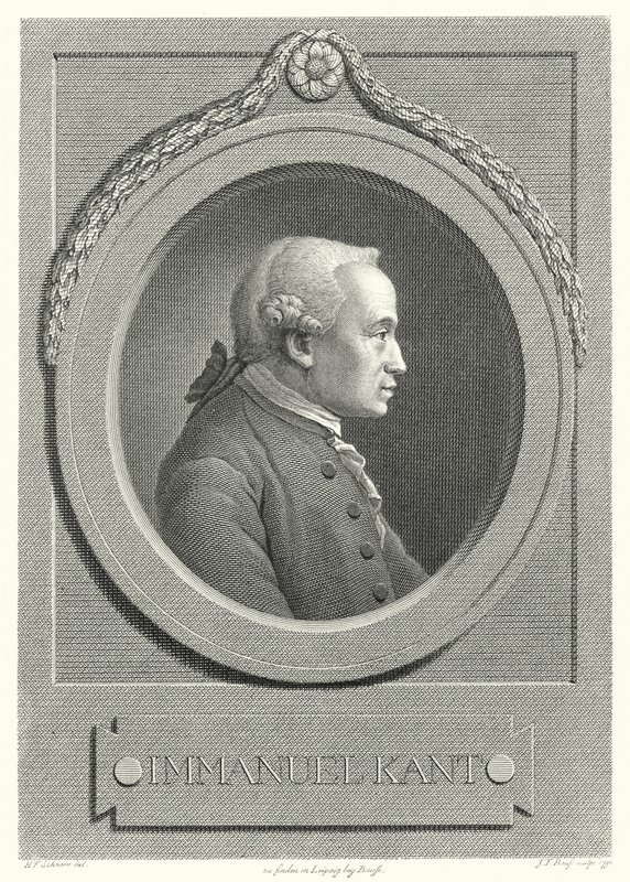 Immanuel Kant, filósofo alemão (gravura) de German School