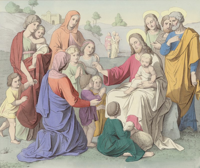 Jesus abençoando as crianças de German School